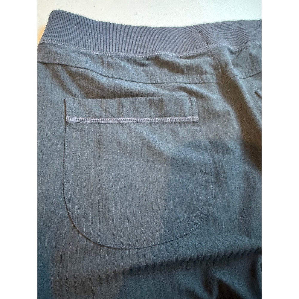 Athleta Joggers Dark Gray Textured Drawstring Waist Pants Womens Size 8T Tall - Picture 7 of 8